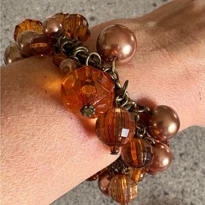 Amber Charm Cluster Bracelet - Women Jewelry